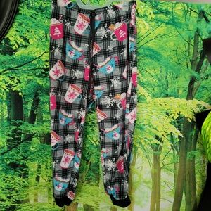 (3471) Secret treasures Women's cuffed pajama pants, Size LG(12-14)